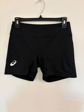 ASICS Black Women's Bike Shorts with White Logo